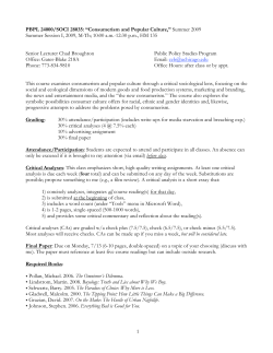 syllabus - Public Policy Studies in the College