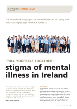 stigma of mental illness in Ireland
