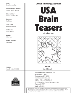 Critical Thinking Activities