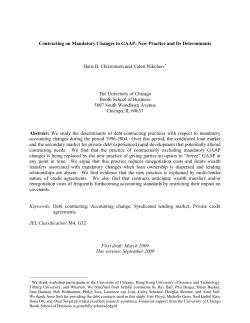 Contracting on Mandatory Changes to GAAP: New Practice and Its