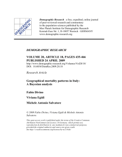 Geographical mortality patterns in Italy: A