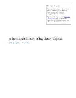 A Revisionist History of Regulatory Capture