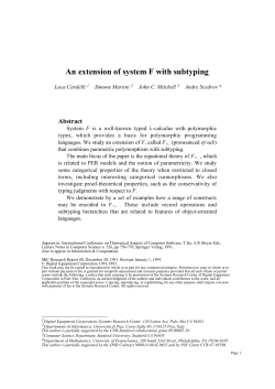 An extension of system F with subtyping