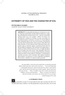 extremity of vice and the character of evil