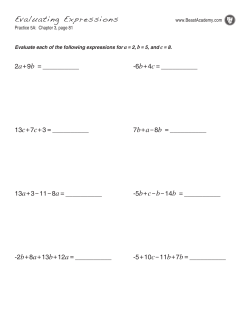 Evaluating Expressions