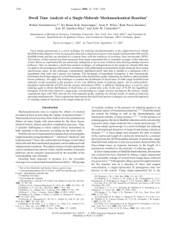 Dwell Time Analysis of a Single-Molecule Mechanochemical