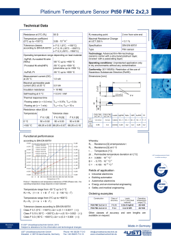 Platinum Temperature Sensor Pt50 FMC 2x2,3