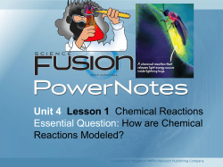 Chemical Reactions - Peoria Public Schools