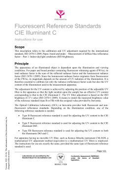 Fluorescent Reference Standards CIE Illuminant C