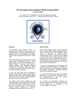 The European Venus Explorer (EVE)