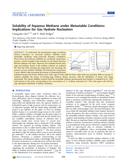 Solubility of Aqueous Methane under Metastable Conditions