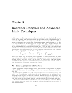 Improper Integrals and Advanced Limit Techniques