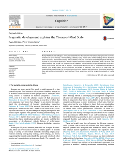 Pragmatic development explains the Theory-of