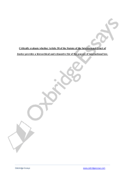 Critically evaluate whether Article 38 of the