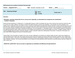 Unit Template created by Toni Weddle Unit Plan created by