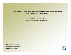Performance Testing of Lithium-ion Batteries of Various Chemistries