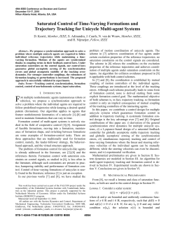 Saturated Control of Time-Varying Formations