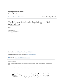 The Effects of State Leader Psychology on Civil War Lethality