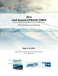 2016 Joint Annual APWAOK/OWEA