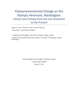 Paleoenvironmental Change on the Olympic Peninsula, Washington: