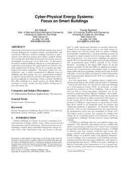 Cyber-Physical Energy Systems: Focus on Smart Buildings