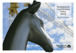 Development Contributions Policy 2015