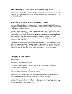 Adobe After Effects Workshop