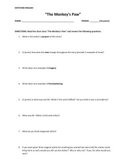 &ldquo;The Monkey`s Paw&rdquo;