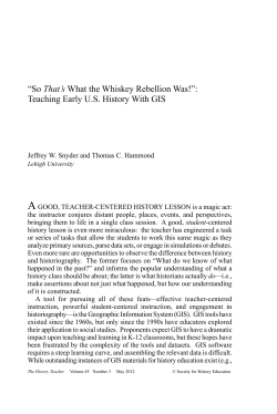 So That`s What the Whiskey Rebellion Was!
