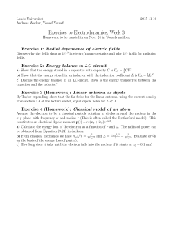 Exercises to Electrodynamics, Week 3