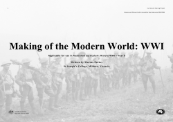 Making of the Modern World: WWI - ANZAC Portal