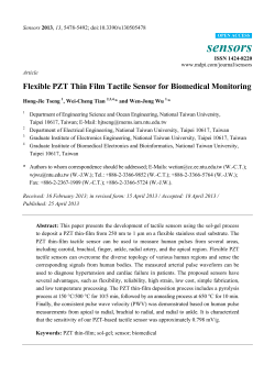 Flexible PZT Thin Film Tactile Sensor for Biomedical