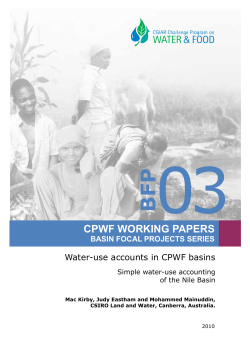 Simple water-use accounting of the Nile Basin.