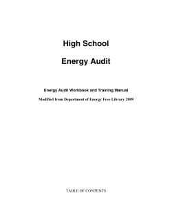 High School Energy Audit