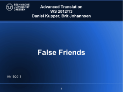 False Friends - Bildungsportal Sachsen