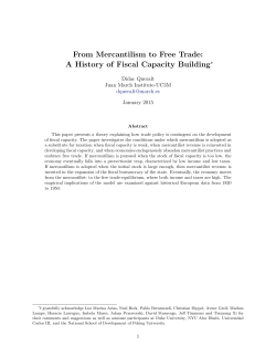 From Mercantilism to Free Trade: A History of Fiscal