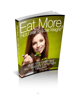 Eat More Not Less To Lose Weight (Download PDF)