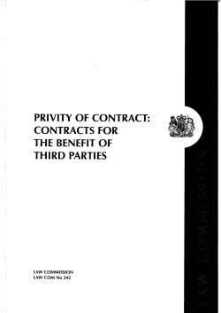privity of contract contracts for the benefit of third