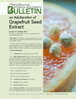 Grapefruit Seed Extract - American Botanical Council