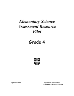Elementary Science Assessment Resource