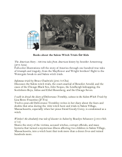 Books about the Salem Witch Trials for Kids The American Story