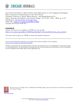 From Green Revolution to Biorevolution - Tufts Self