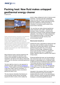 Packing heat: New fluid makes untapped geothermal energy cleaner