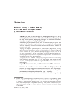 Different &ldquo;seeing&rdquo; &ndash; similar &ldquo;hearing&rdquo;.