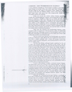 cobourg and peterborough railway