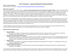 The IE &ldquo;Scorecard:&rdquo; Long-term Planning for Inclusive Excellence