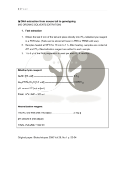 DNA extraction from mouse tail to genotyping (NO