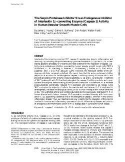 The Serpin Proteinase Inhibitor 9 Is an Endogenous Inhibitor of