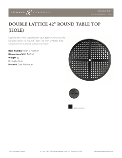 double lattice 42" round table top (hole)