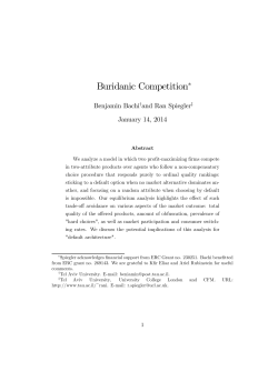 Buridanic Competition∗